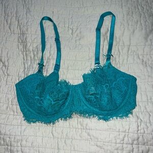 Teal Lace Underwire Bra